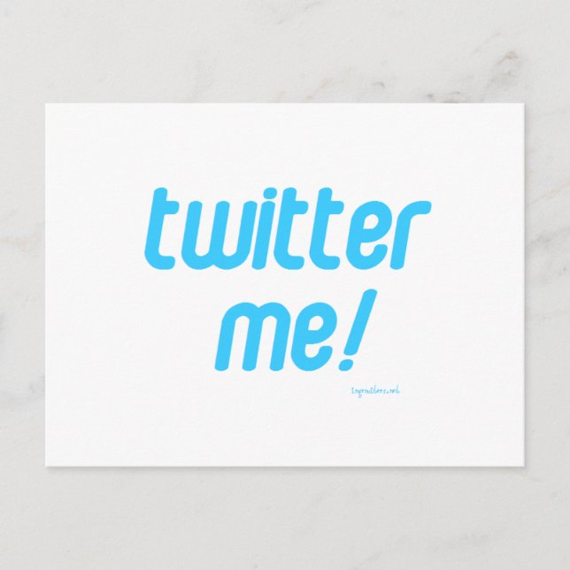 twitter me postcard (Front)