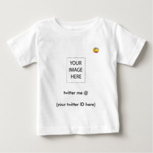 twitter me @ (your twitter ID here) Dolphin Design Baby T-Shirt