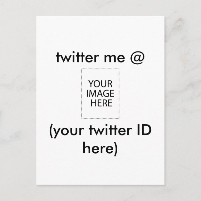 twitter me @ (your twitter ID here) The MUSEUM Postcard (Front)