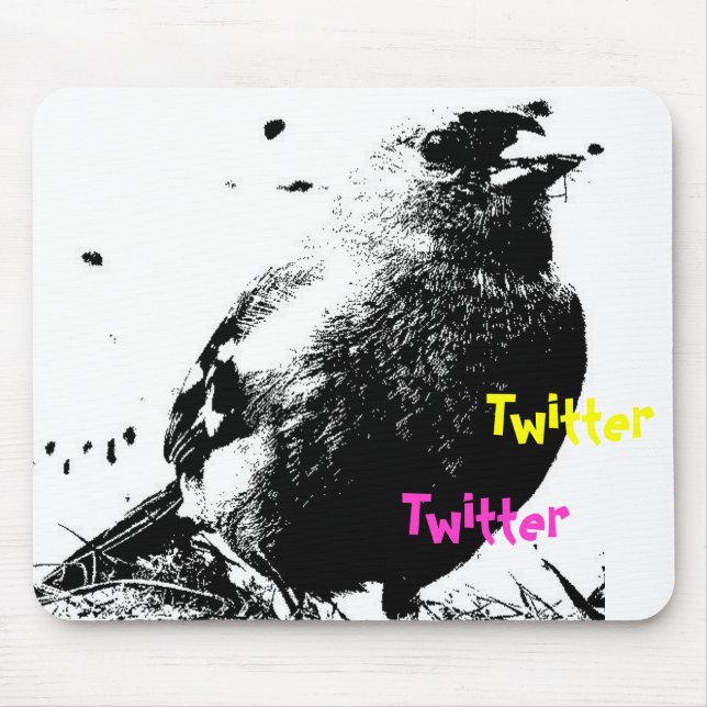 Twitter! Mouse Pad (Front)