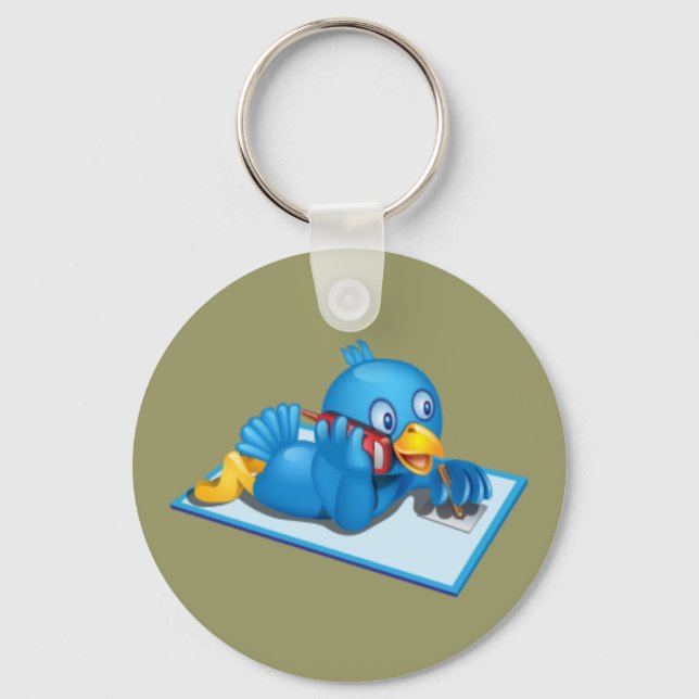 Twitter On The Phone Key Ring (Front)