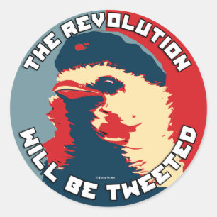 Twitter the Revolution Che Bird Classic Round Sticker