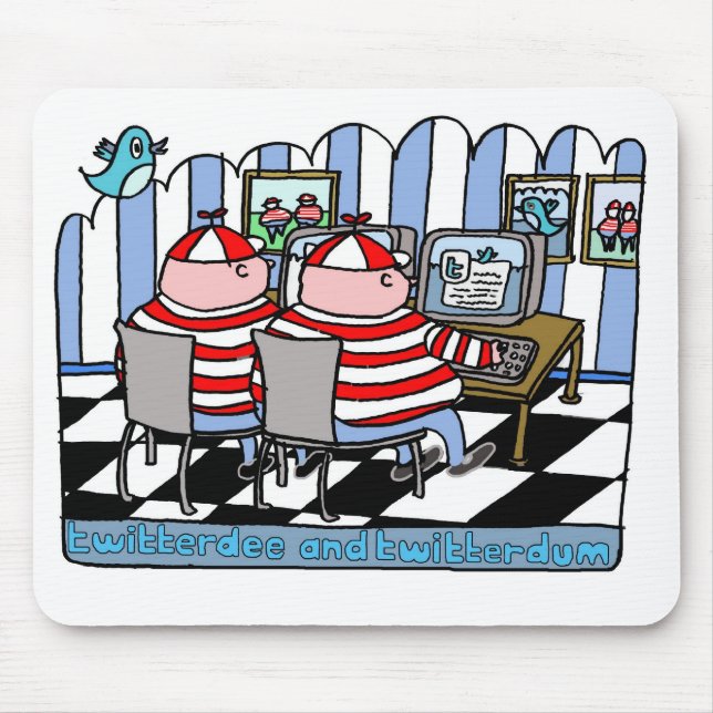 Twitterdee and twitterdum mouse pad (Front)