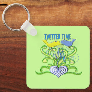 TwitterTime Key Ring