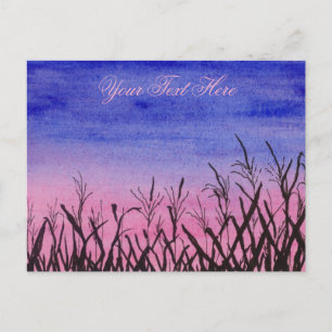 Twlight Cornfield postcard