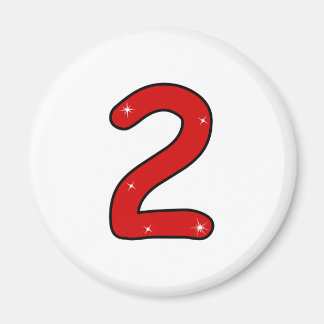 two, 2 years, second, 2 year old, date, number 2, magnet
