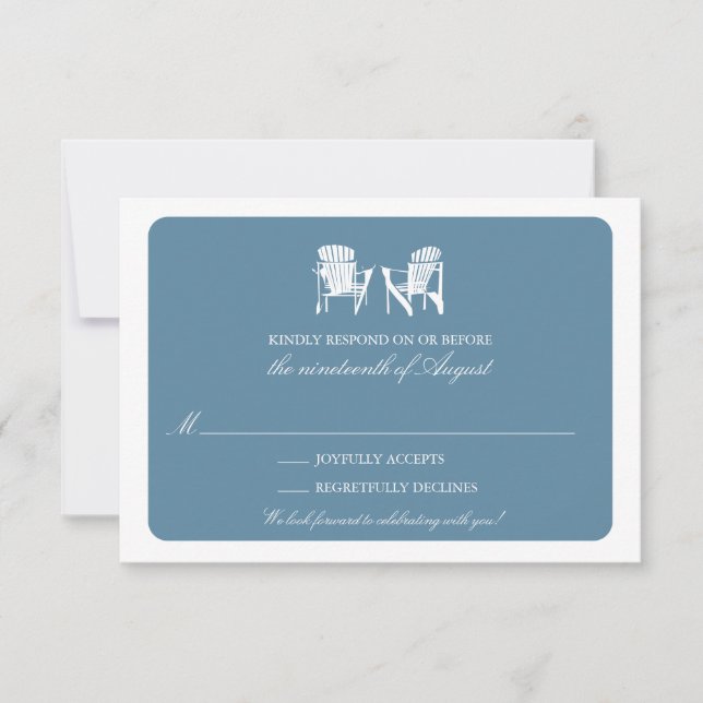 Two Adirondack Chairs RSVP Card (Front)