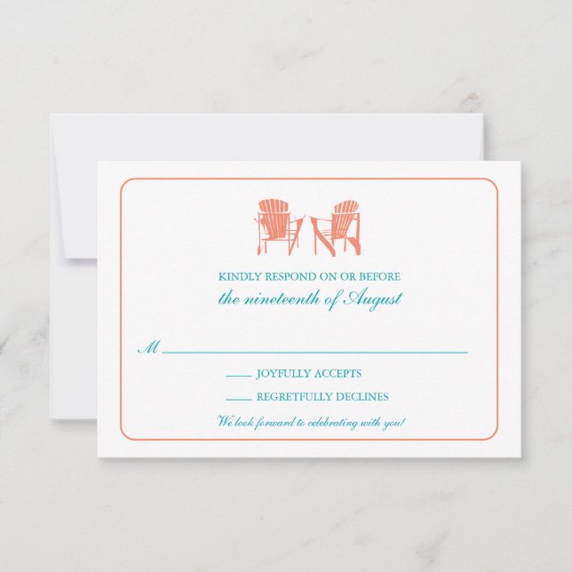 Two Adirondack Chairs RSVP Card (Front)