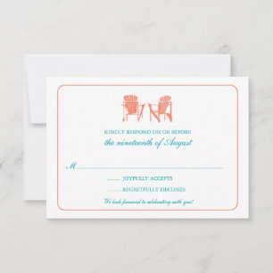 Two Adirondack Chairs RSVP Card