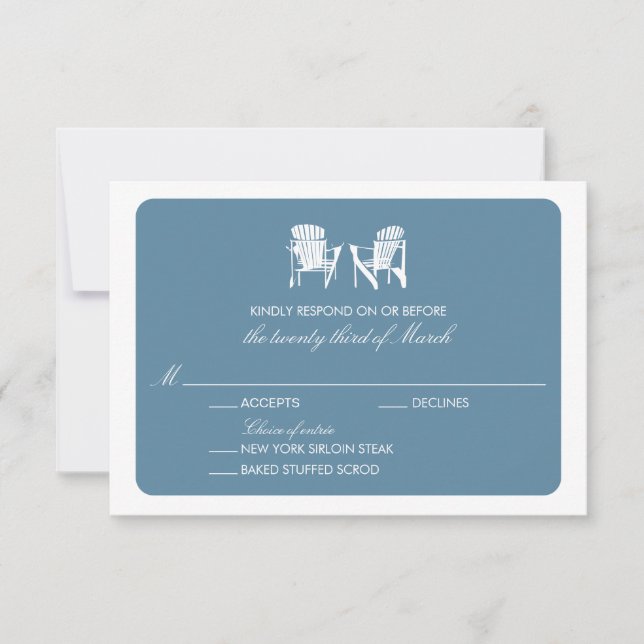 Two Adirondack Chairs RSVP Card (Front)