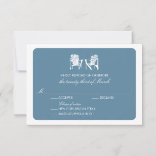 Two Adirondack Chairs RSVP Card