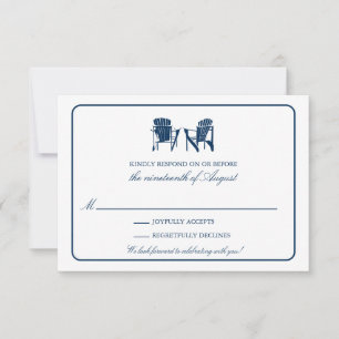 Two Adirondack Chairs RSVP Card