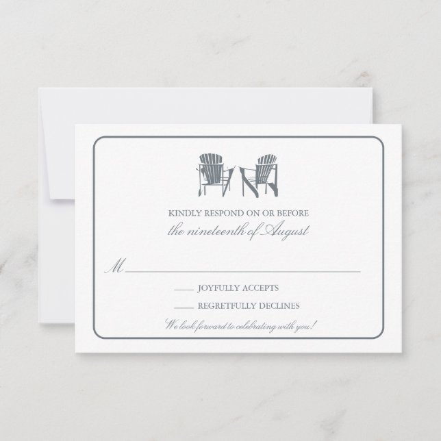 Two Adirondack Chairs RSVP Card (Front)