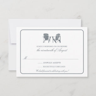 Two Adirondack Chairs RSVP Card