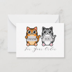 Two Adorable Cats Thank You Card