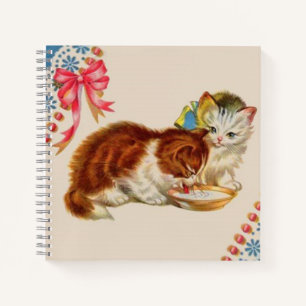 two adorable kittens print notebook
