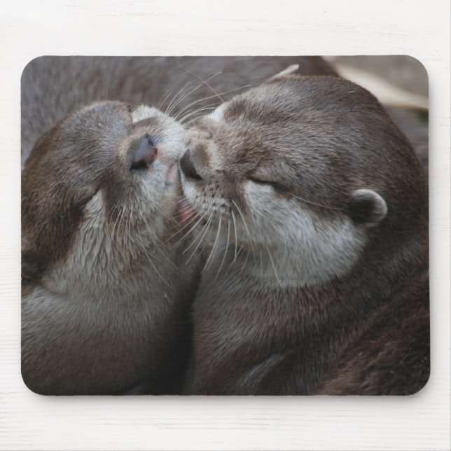 Two Adorable Otters Mouse Pad (Front)