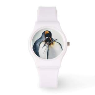 Two Affectionate Penguins Watch