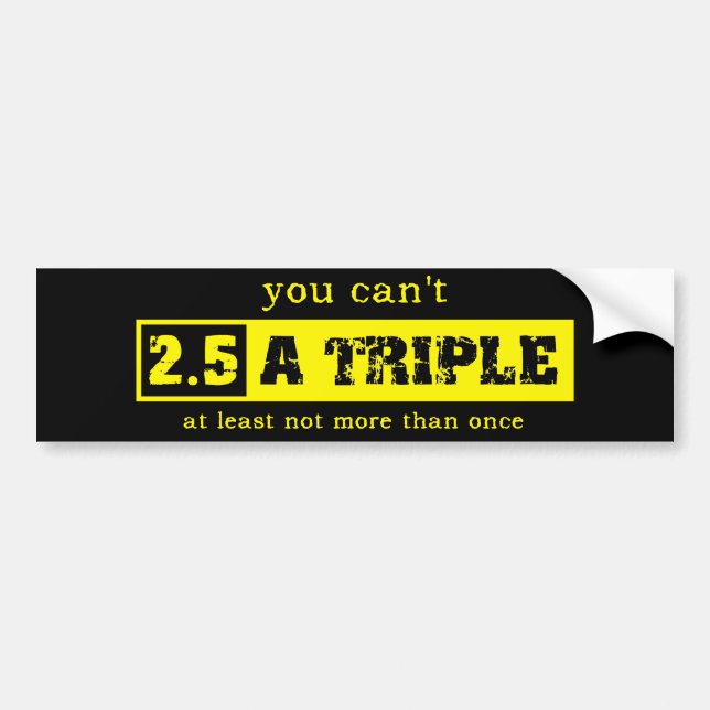 Two and a Half Triple Motocross Bumper Sticker (Front)