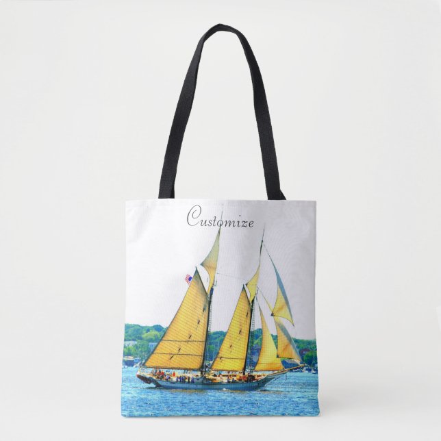 two and three masted maine schooners tote bag (Front)