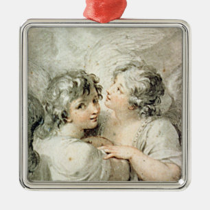 Two angels, 18th century metal tree decoration