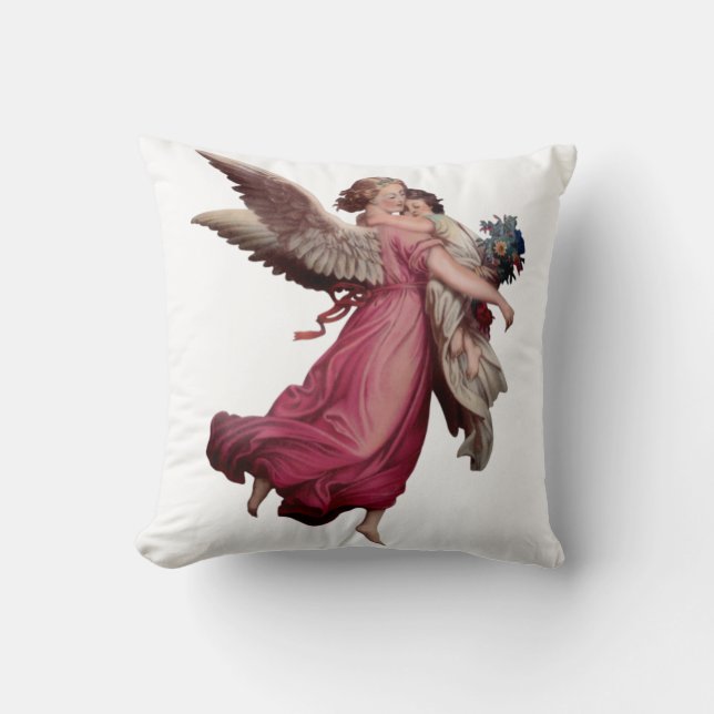 Two Angels in Flight Cushion (Front)