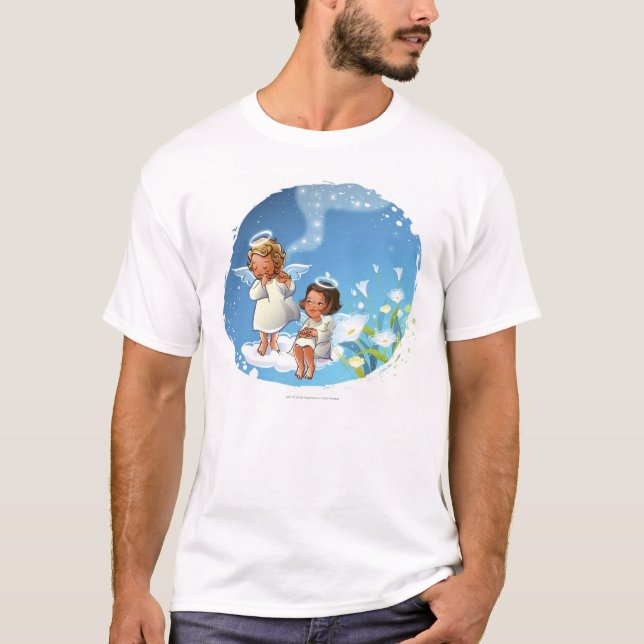 Two angels sitting on the clouds T-Shirt (Front)