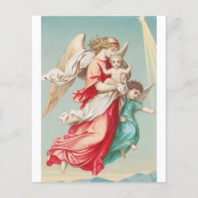 Two angels wear a small child (Front)
