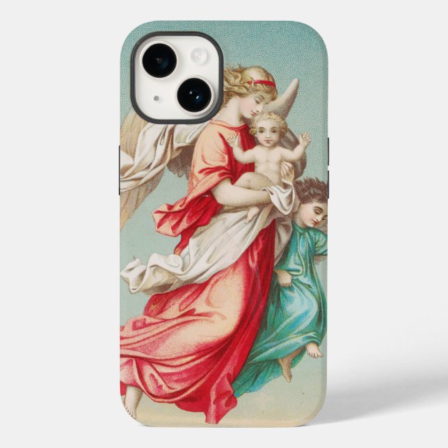 Two angels wear a small child Case-Mate iPhone case (Back)