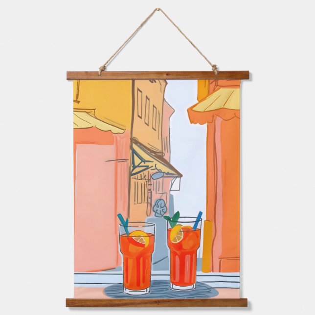 Two Aperols Please! Hanging Tapestry (Front)