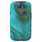 Two Aqua Peacock Feathers