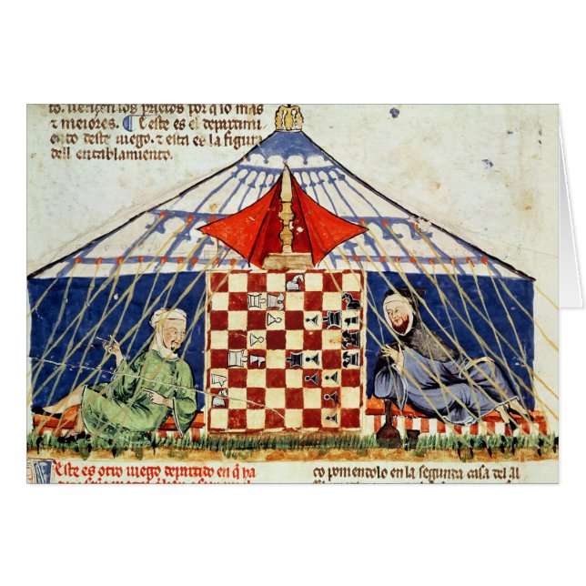 Two arabs playing chess in a tent (Front Horizontal)