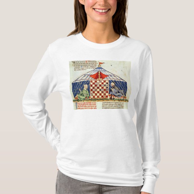 Two arabs playing chess in a tent T-Shirt (Front)