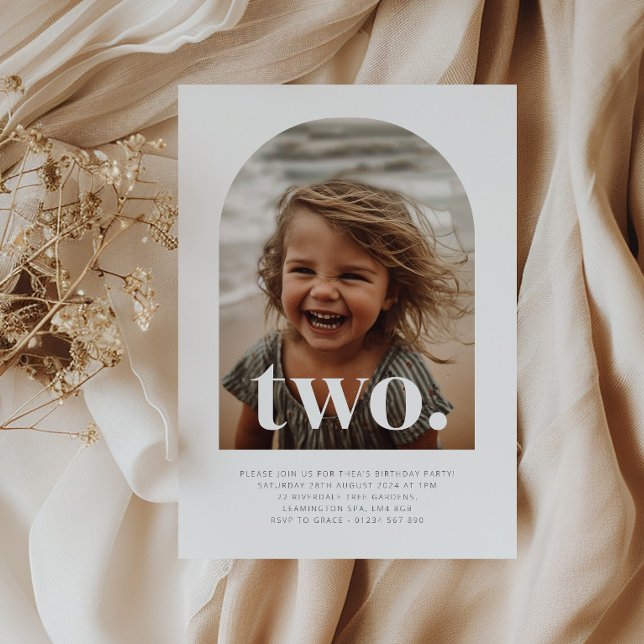 Two Arched Photo Birthday Invitation (Zazzle Two Arched Photo Birthday Invitation )