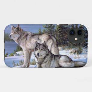 Two arctic wolves painting Case-Mate iPhone case