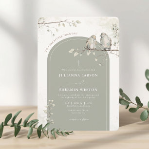Two Are Better Than One Christian Wedding  Invitation