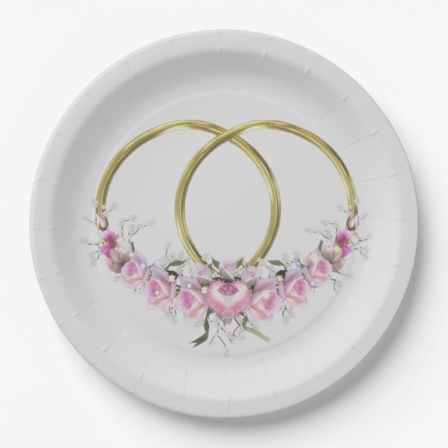 Two as One Round Dinner Paper Plates (Front)