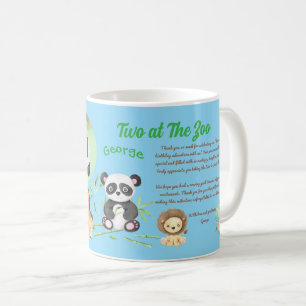 Two at The Zoo Kids Birthday Instagram Barcode Coffee Mug
