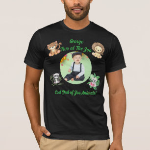 Two at the Zoo Safari Jungle Animals Birthday Dad T-Shirt