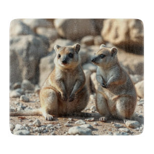 Two Aussie Rottnest IsLand Quokkas, Cutting Board