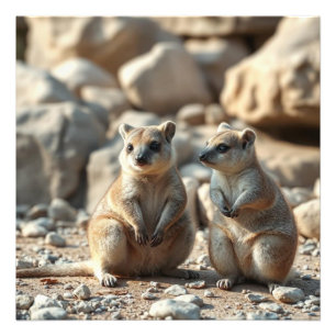 Two Aussie Rottnest IsLand Quokkas,  Photo Print