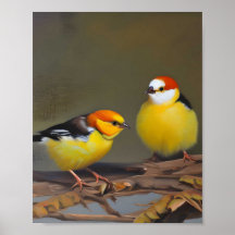 Two baby birds sitting on a branch