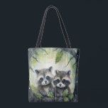 Two Baby Raccoons in the Rain Tote Bag<br><div class="desc">Two Baby Raccoons in the Rain</div>