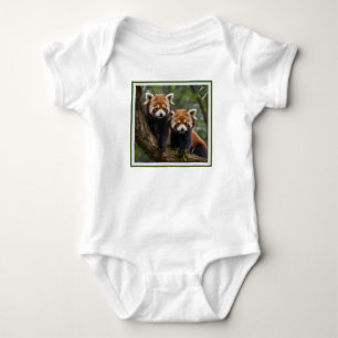 Two Baby Red Panda Bears In A Tree, Bodysuit