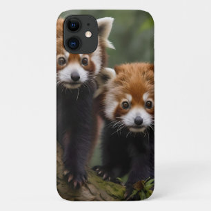 Two Baby Red Panda Bears In A Tree, Case-Mate iPhone Case