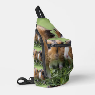 Two Baby Tortoiseshell Guinea Pigs, Sling Bag