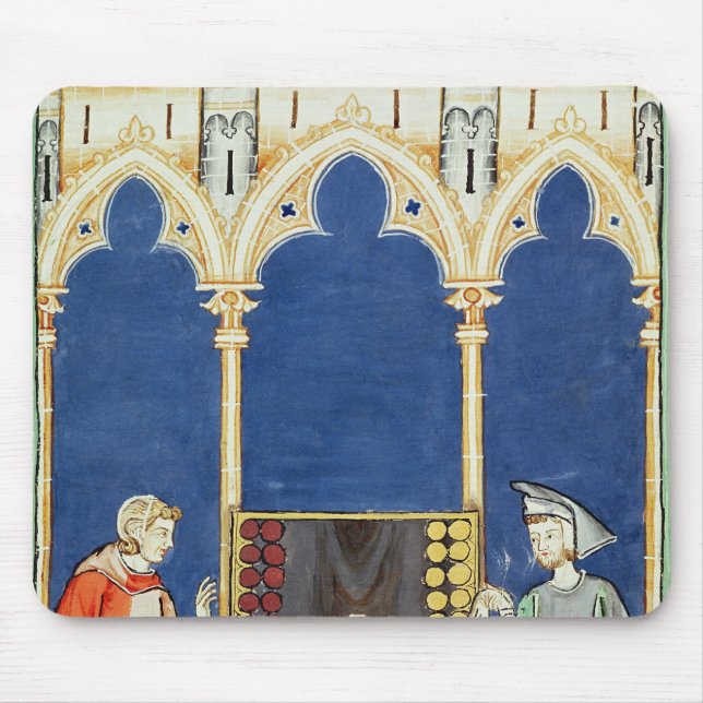 Two Backgammon Players Mouse Pad (Front)