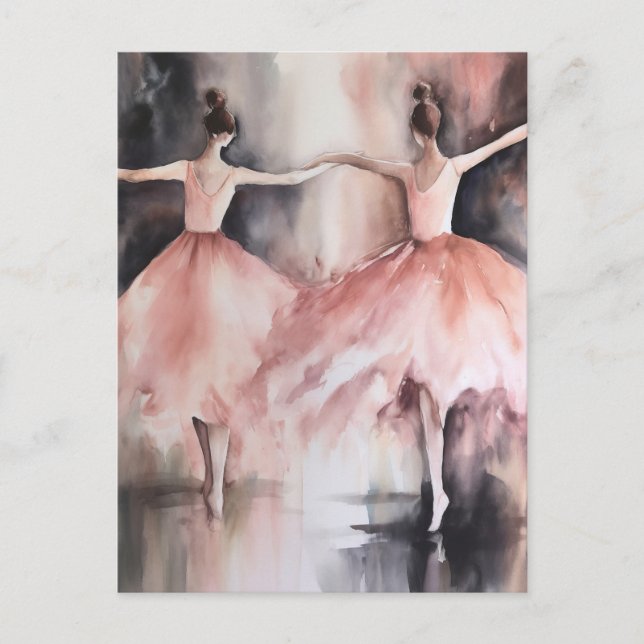 Two Ballet Dancers Postcard (Front)