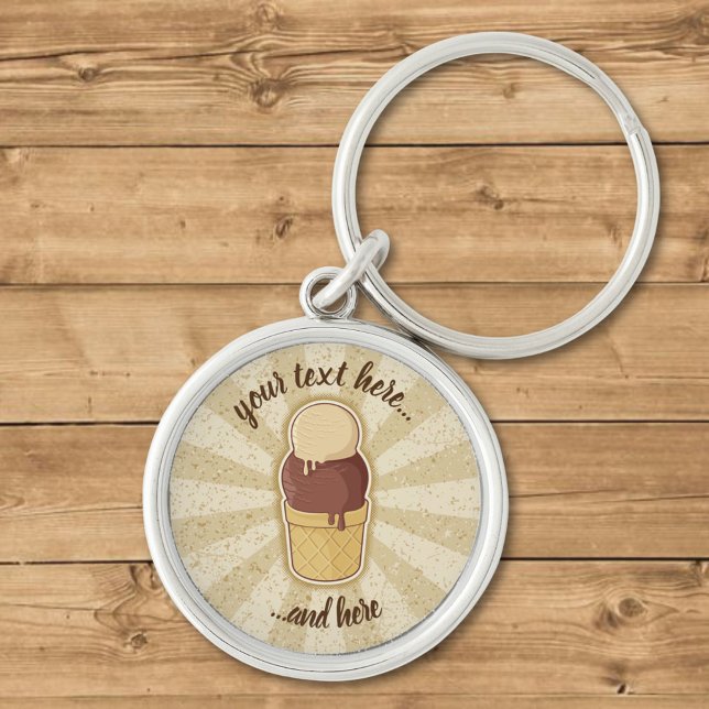 Two Balls Ice Cream Cup Key Ring (Creator Uploaded)