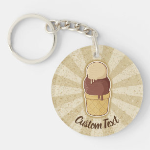Two Balls Ice Cream Cup Keychain